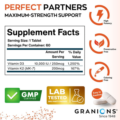Supplement facts label with product details and branding on a white background