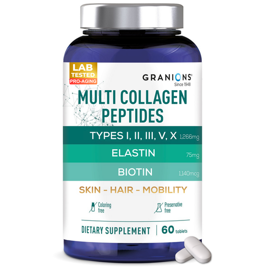 Multi Collagen Complex – Type I, II, III, V, X + HA, Ovomet, Biotin, Copper, Vitamin C – 60 Tablets
