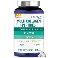 Multi Collagen Complex – Type I, II, III, V, X + HA, Ovomet, Biotin, Copper, Vitamin C – 60 Tablets