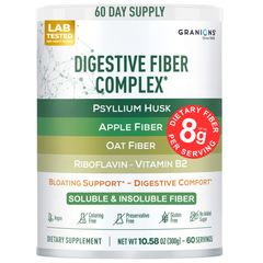 Psyllium Husk Fiber Powder – Soluble & Insoluble Fiber for Gut Health & Bloating – 60 Servings