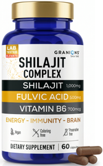 Shilajit Complex – Energy, Vitality & Brain Support with Fulvic Acid + Vitamin B6